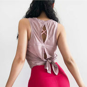 Back Hollow Yoga Sleeveless  Shirts