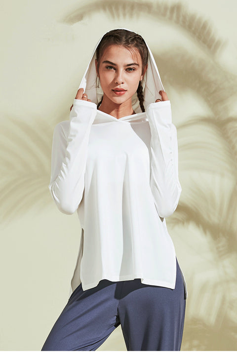Hooded Loose Yoga T-shirt