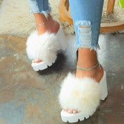 Furry Outdoor Sandals