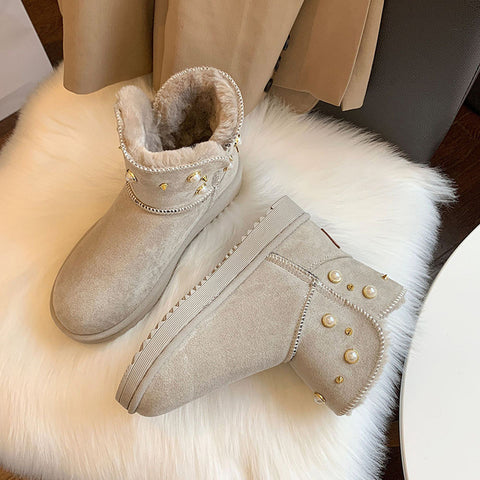 Anti-Slip Fur Lined Ankle Bootie