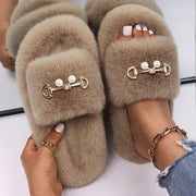 Fashion Eye Fluffy Slippers