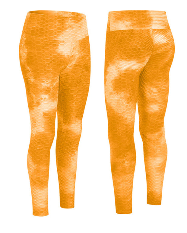 Elastic Honeycomb Yoga Pleated Pants